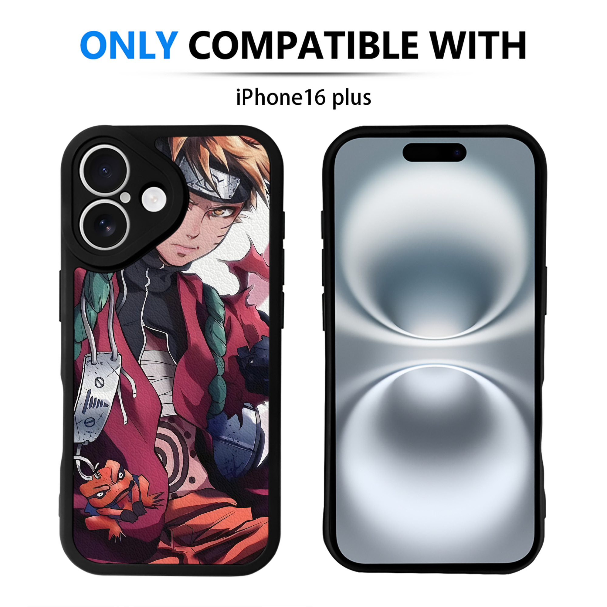 （画像用） NARUTO -ナルト- NARUTO -ナルト- 疾風伝 【iPhone 16シリーズ対応】シリコンスマホケース（レザー調） 材質：シリコン